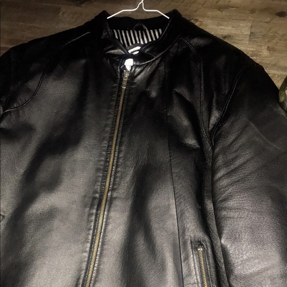 volcom leather jacket
